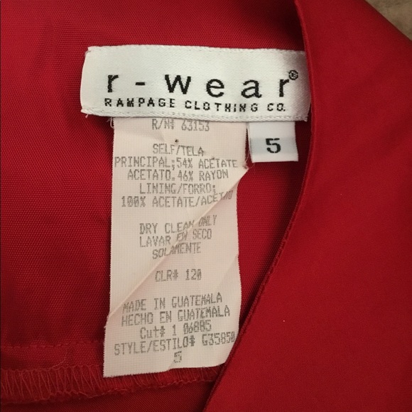 Vintage Rampage red floor length formal dress EUC - Picture 5 of 5